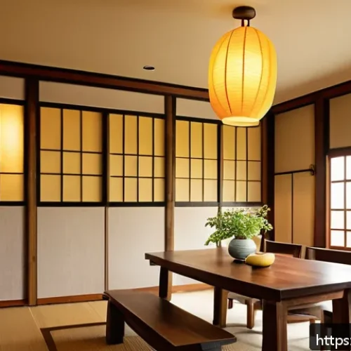 Home 32 전통주택의 개조와 리모델링 - A cozy traditional Korean house interior blending natural wood beams and earth-toned walls with mode...